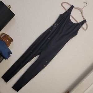 Elegant Black Embellished Jumpsuit